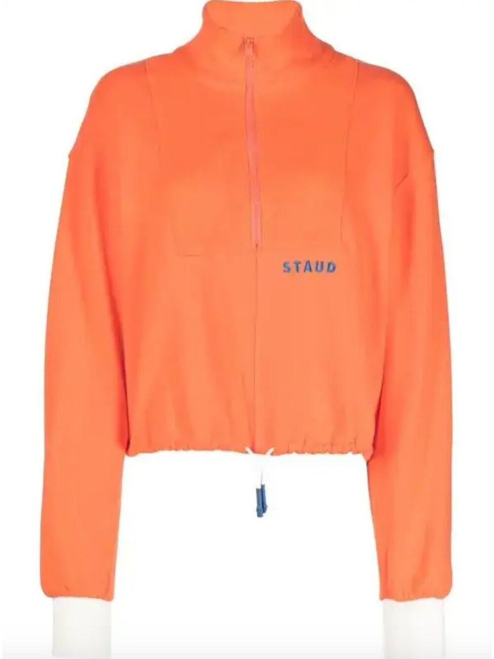 STAUD Embroidered-Logo Sweatshirt Orange Size XS